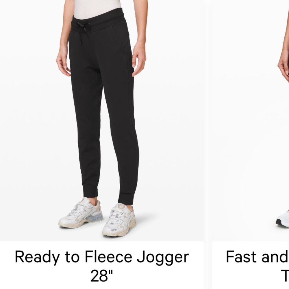 LULU BLACK FLEECE JOGGERS